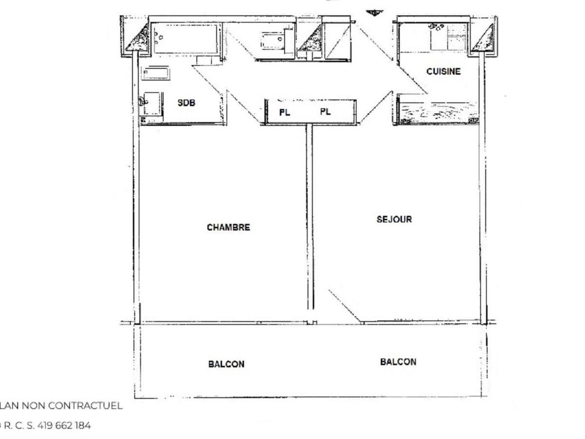 Appartement Au Pied Des Pistes Pour 4 Pers, Balcon Sud, Centre Des Menuires, Proche Commerces - Fr-1-452-184 圣马丁德贝尔维尔 外观 照片